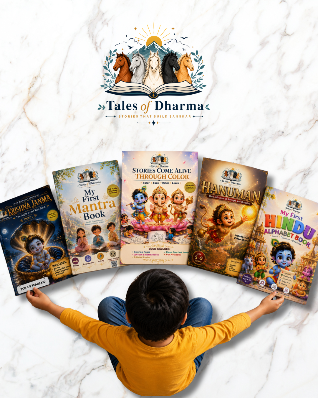 Tales of Dharma best books for kids collection Krishna, Hanuman, Mantra, Alphabet books