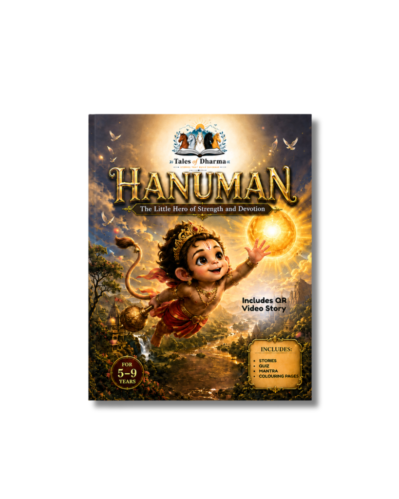 Hanuman book cover – Tales of Dharma best story book for kids ages 5-9