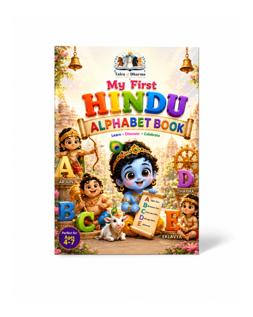My First Hindu Alphabet Book cover – Tales of Dharma best ABC book for kids