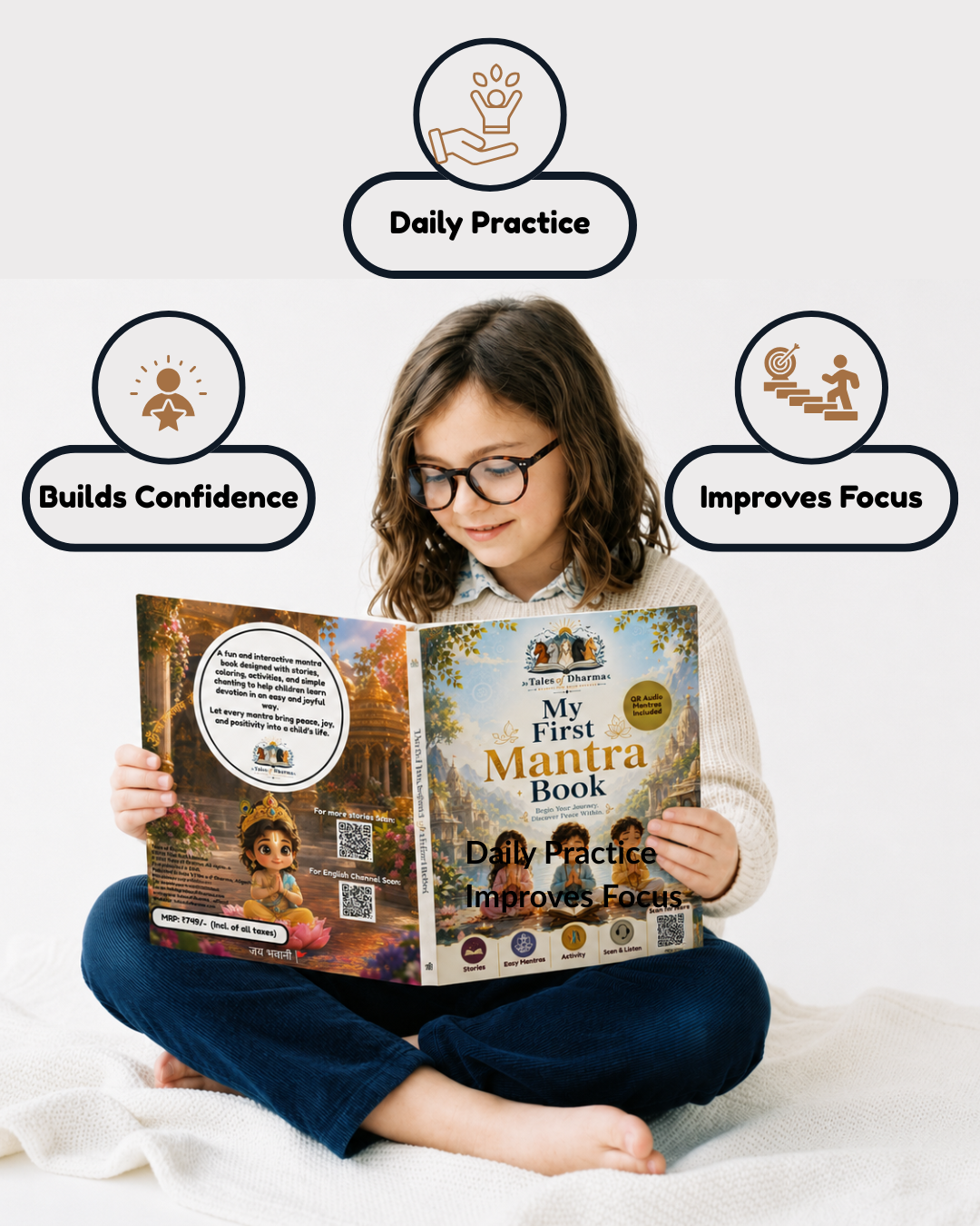 Tales of Dharma Mantra Book benefits – best book for kids confidence and focus